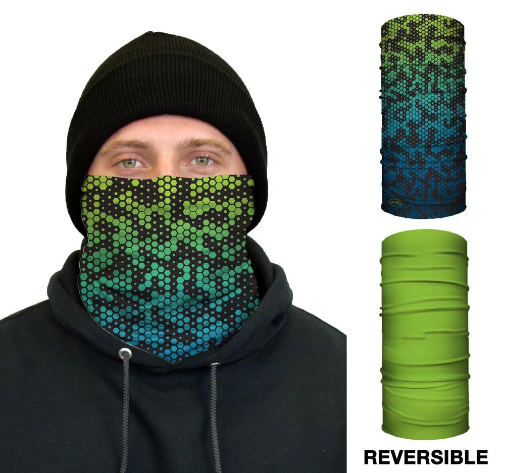 Thermal Face Guard Reversible Geometric and Green Pattern TH-GEOGREEN