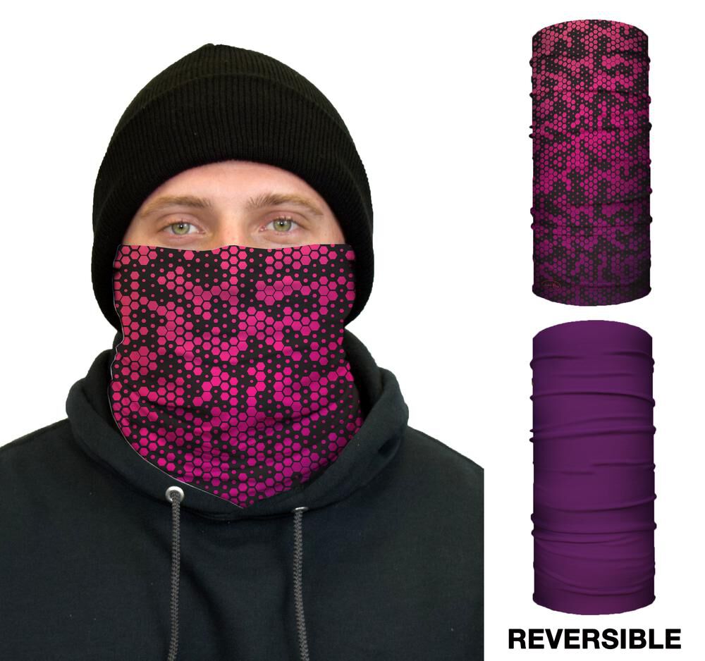 Boy Thermal Face Guard Reversible Geometric and Pink Pattern TH-GEOPINK
