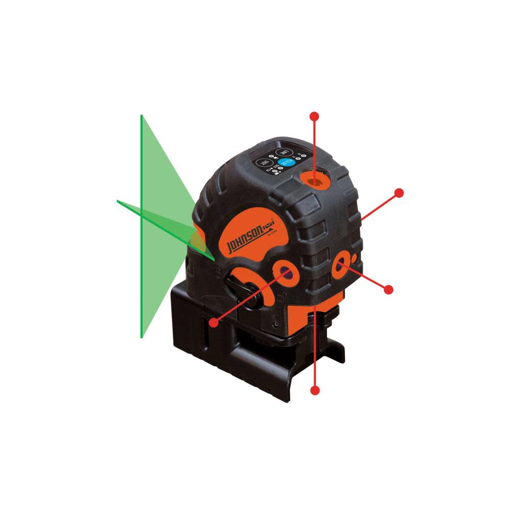 Self-Leveling Combination Green Cross-Line and Red 5 Dot Laser 40-6688