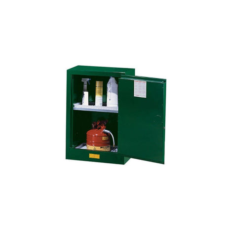 12 Gallon Green Steel Self Close Pesticides Safety Cabinet 891224