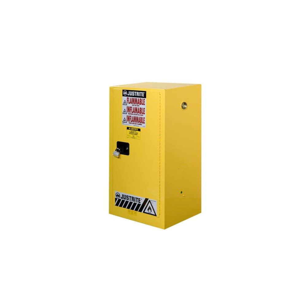 15 Gallon Yellow Steel Manual Close Flammable Cabinet 891500