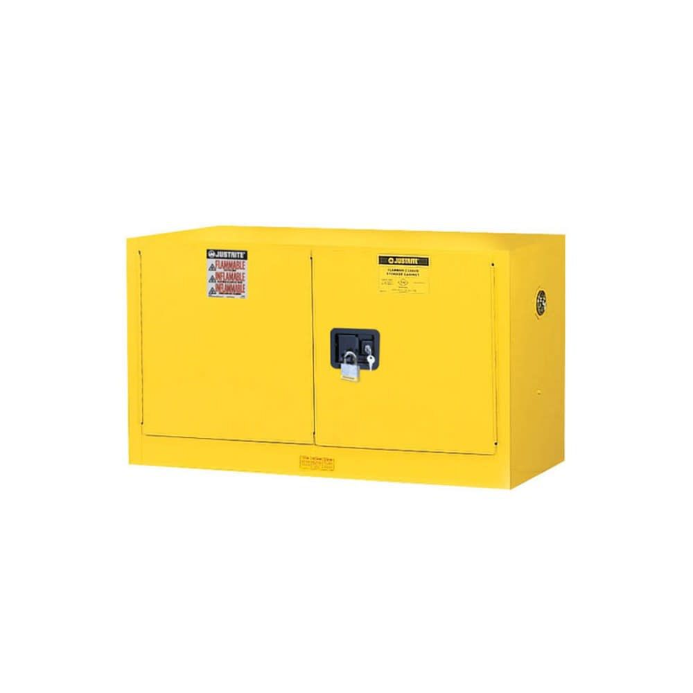17 Gallon Yellow Steel Manual Close Flammable Cabinet 8917008