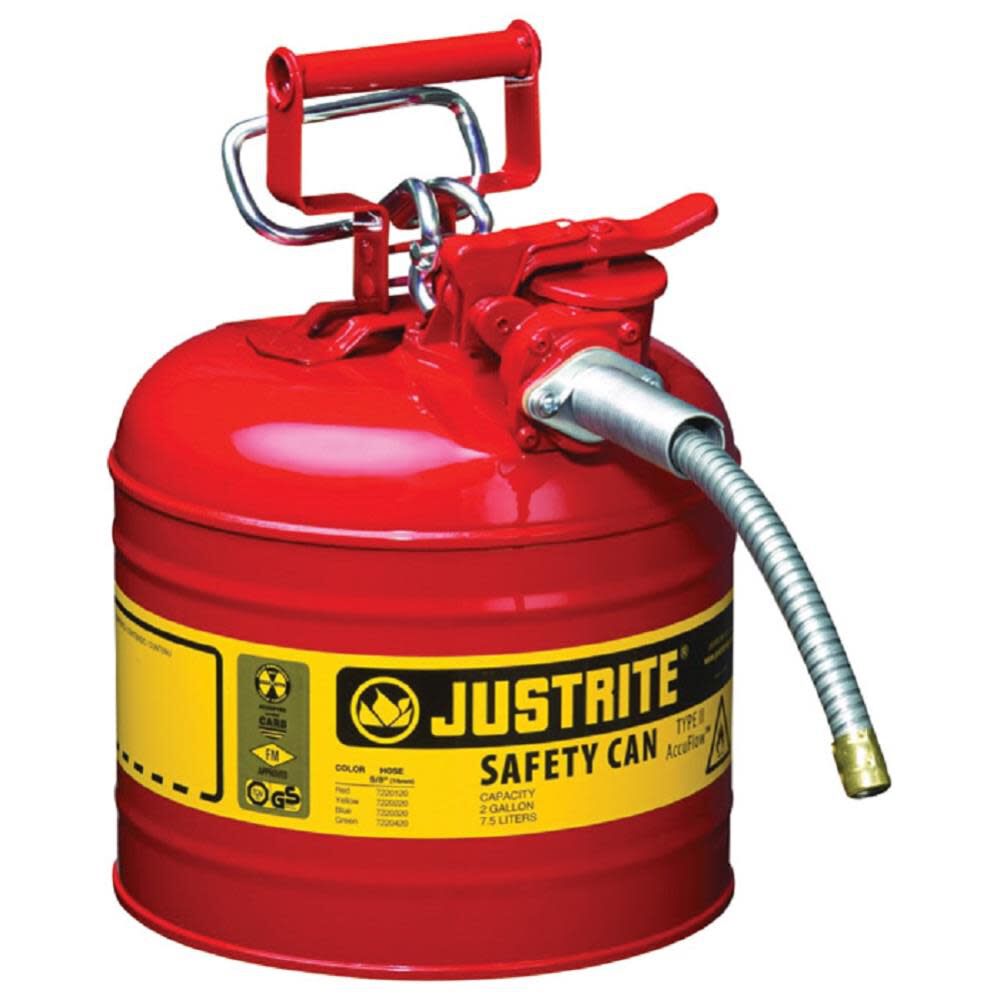 2 Gal AccuFlow Safety Red Gas Can Type II 7220120