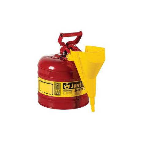2 Gal Steel Safety Red Gas Can Type I with Flame Arrester & Funnel 7120110