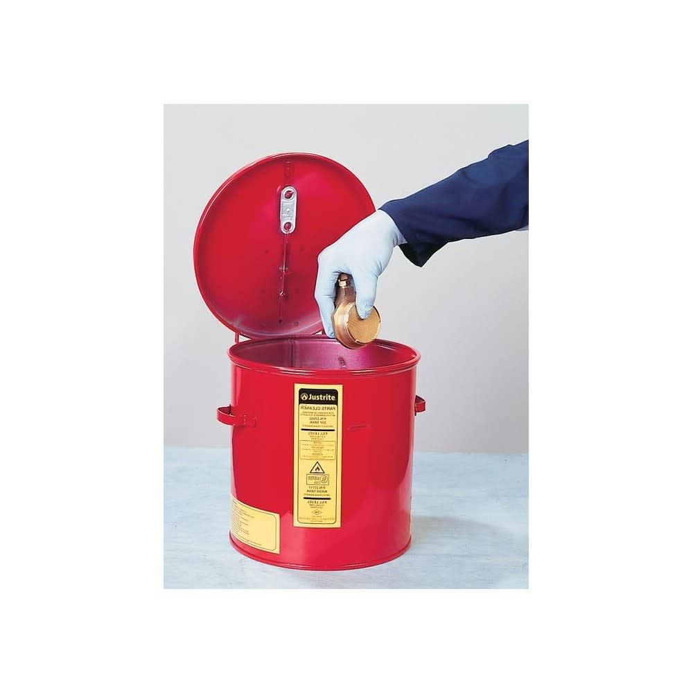 2 Gallon Red Steel Dip Tank for Cleaning Parts 27602