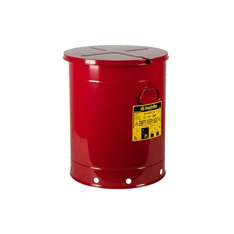 21 Gallon Red Hand-Operated Cover Oily Waste Can 9710