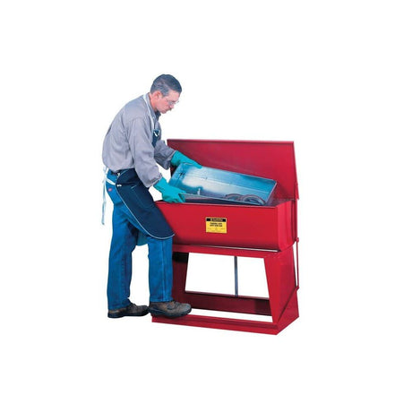 22 Gallon Red Steel Floor-Standing Self-Close Cover Rinse Tank 27220