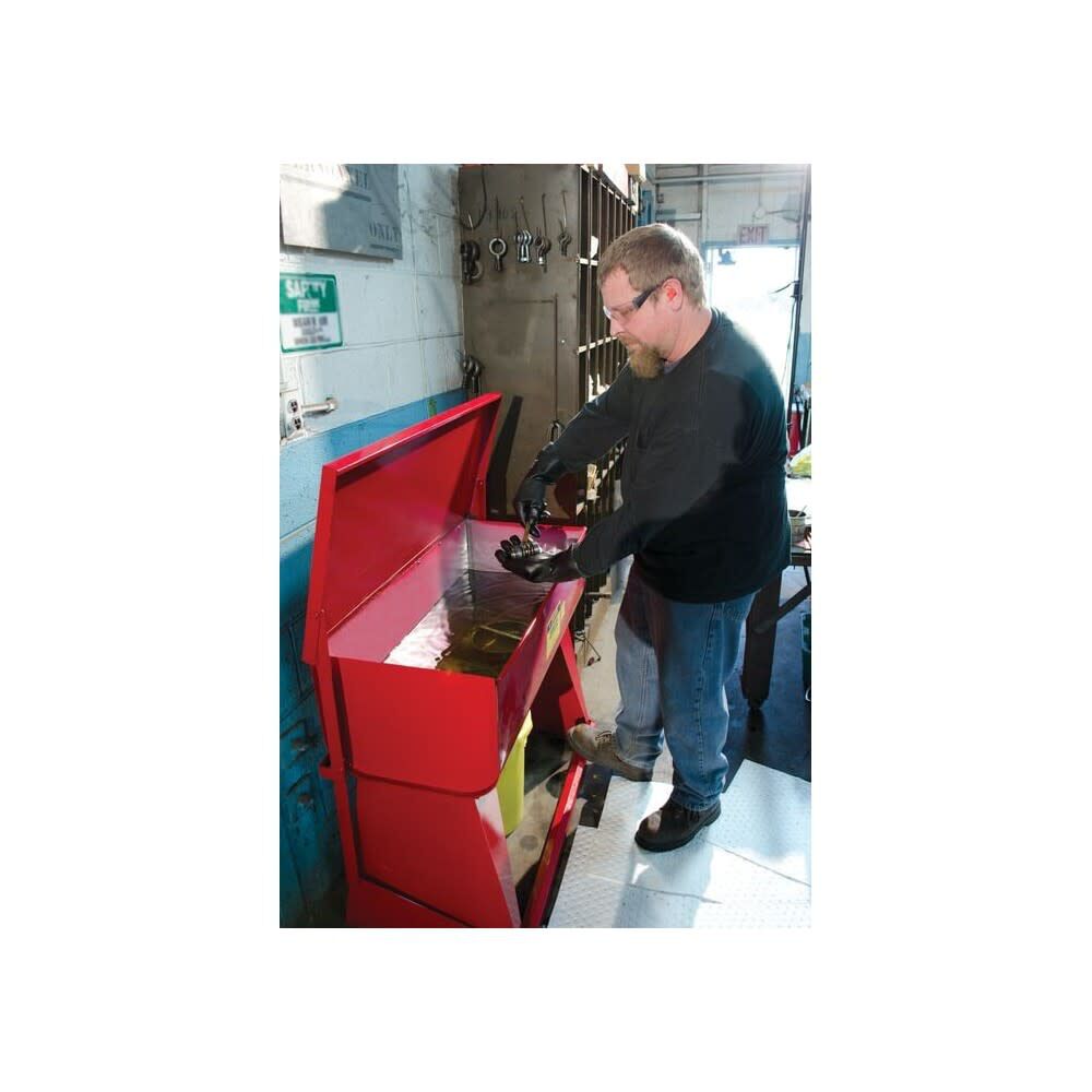 22 Gallon Red Steel Floor-Standing Self-Close Cover Rinse Tank 27220
