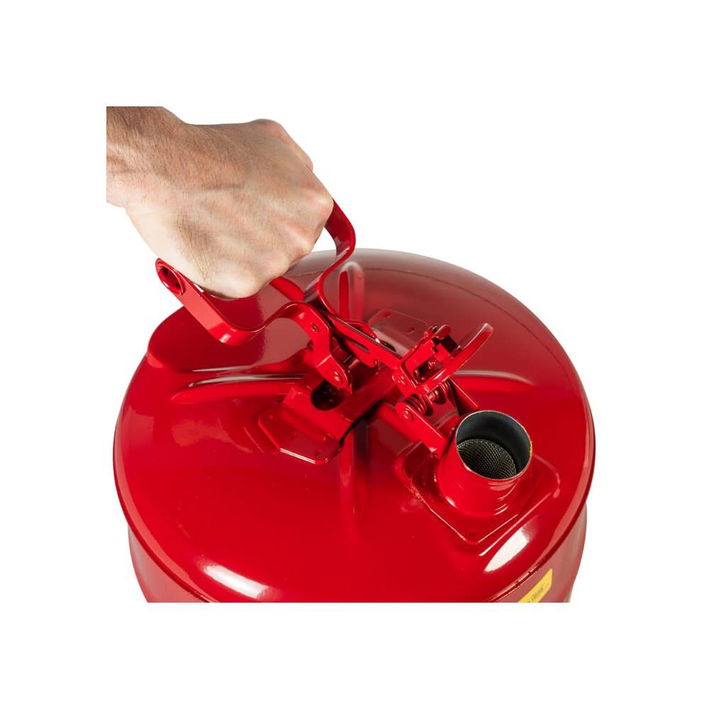 5 Gal Steel Safety Red Gas Can Type I with Flame Arrester 7150100