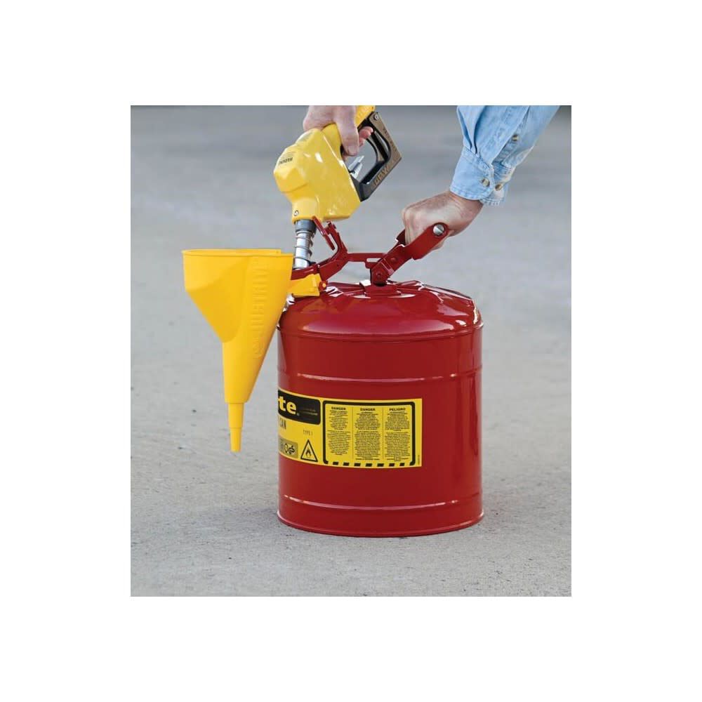 5 Gal Steel Safety Red Gas Can Type I with Funnel & Flame Arrester 7150110