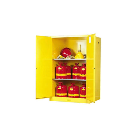 90 Gallon Yellow Steel Manual Close Flammable Cabinet 899000