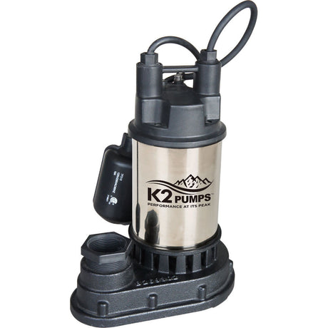 Pumps Sump Pump 1/2 HP Stainless Steel with Direct in Tethered Switch SPS05001TDK