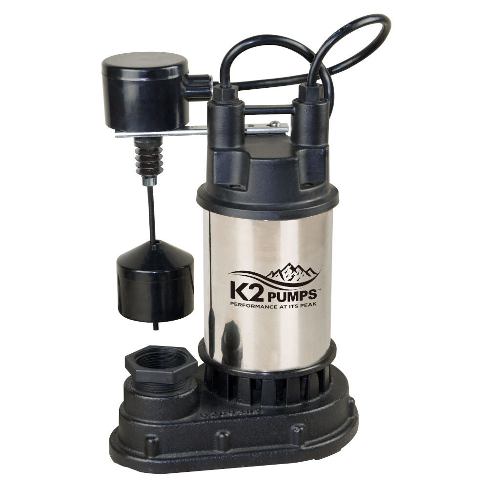 Sump Pump 1/2 HP Stainless Steel with Direct in Vertical Switch SPS05001VDK