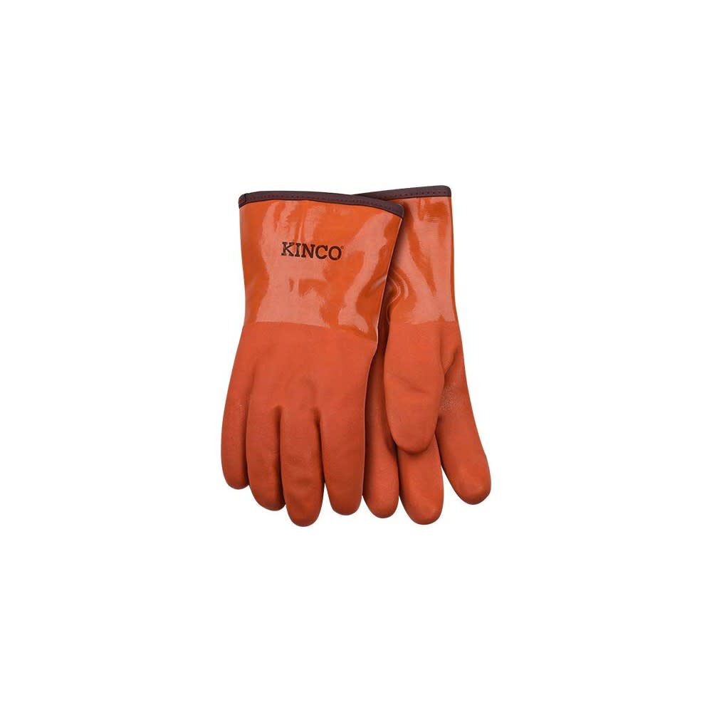 12in Sandy Finish PVC Gauntlet Gloves Large 8182-L