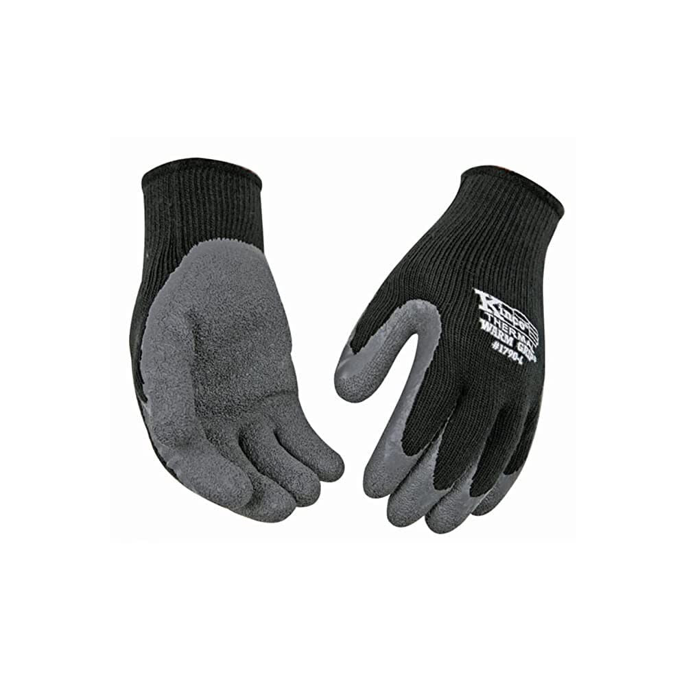 Black Acrylic Thermal Knit & Latex Palm Glove 1790K520