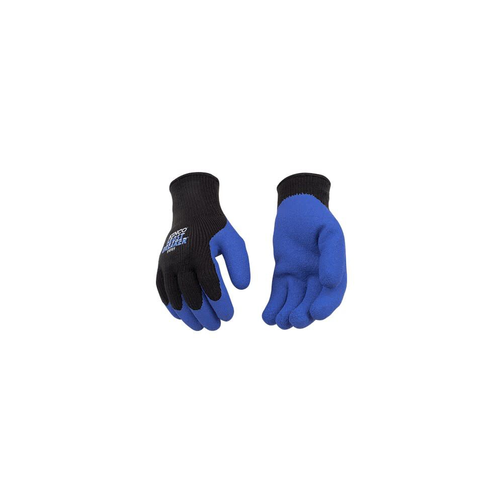 Black/Blue Acrylic Thermal Knit & Latex Palm Glove 1789K520