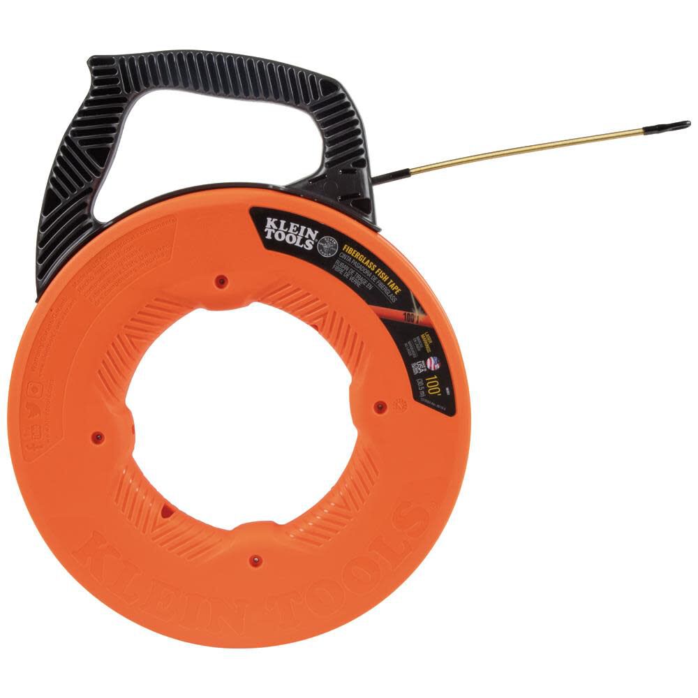 100' Fiberglass Fish Tape with Leader 56351