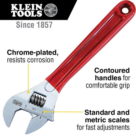 Tools 10in Adj. Wrench Extra Capacity D50710