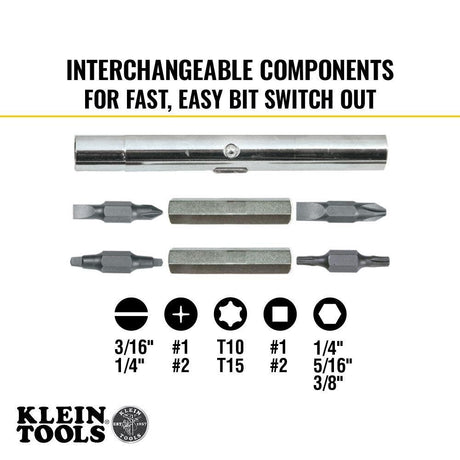 11-Piece Plastic Handle Multi-bit Screwdriver 32500