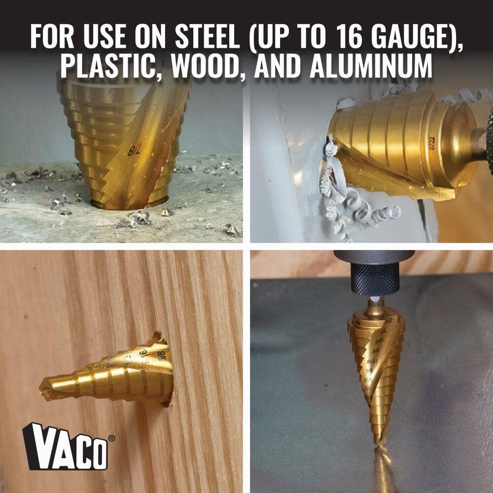 1/4in to 3/4in Step Drill Bit VACO 25963