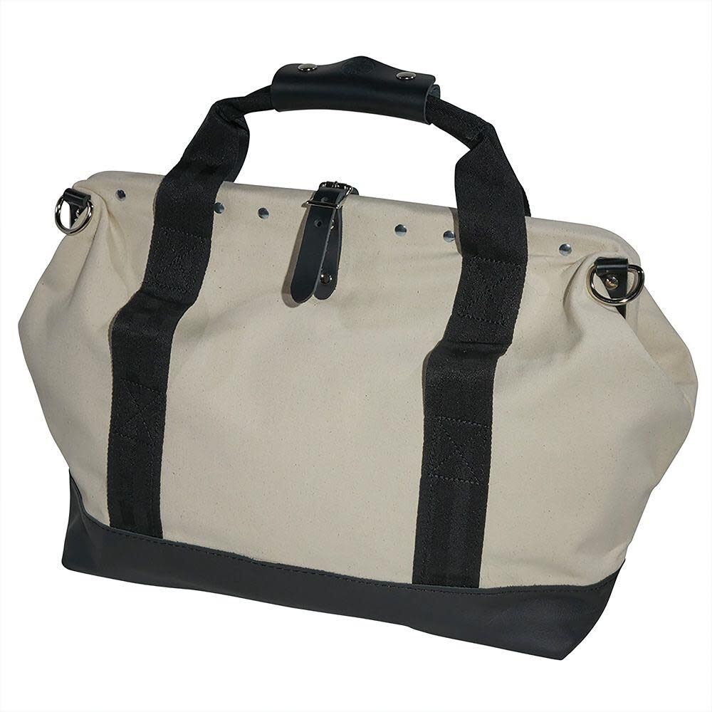 18in Canvas Tool Bag Leather Bottom 500318