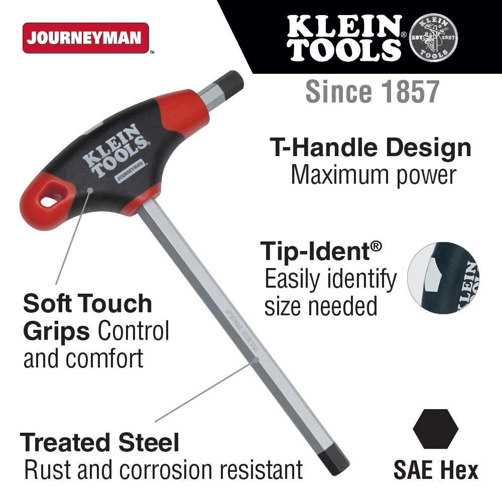 1/8in Hex Journeyman T-Handle 6in JTH6E08