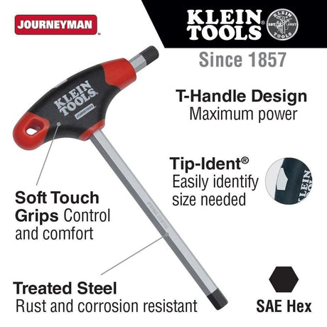 1/8in Hex Journeyman T-Handle 9in JTH9E08