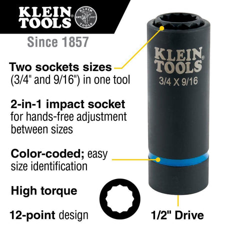 Tools 2-in-1 Impact Socket 12-Point 66001