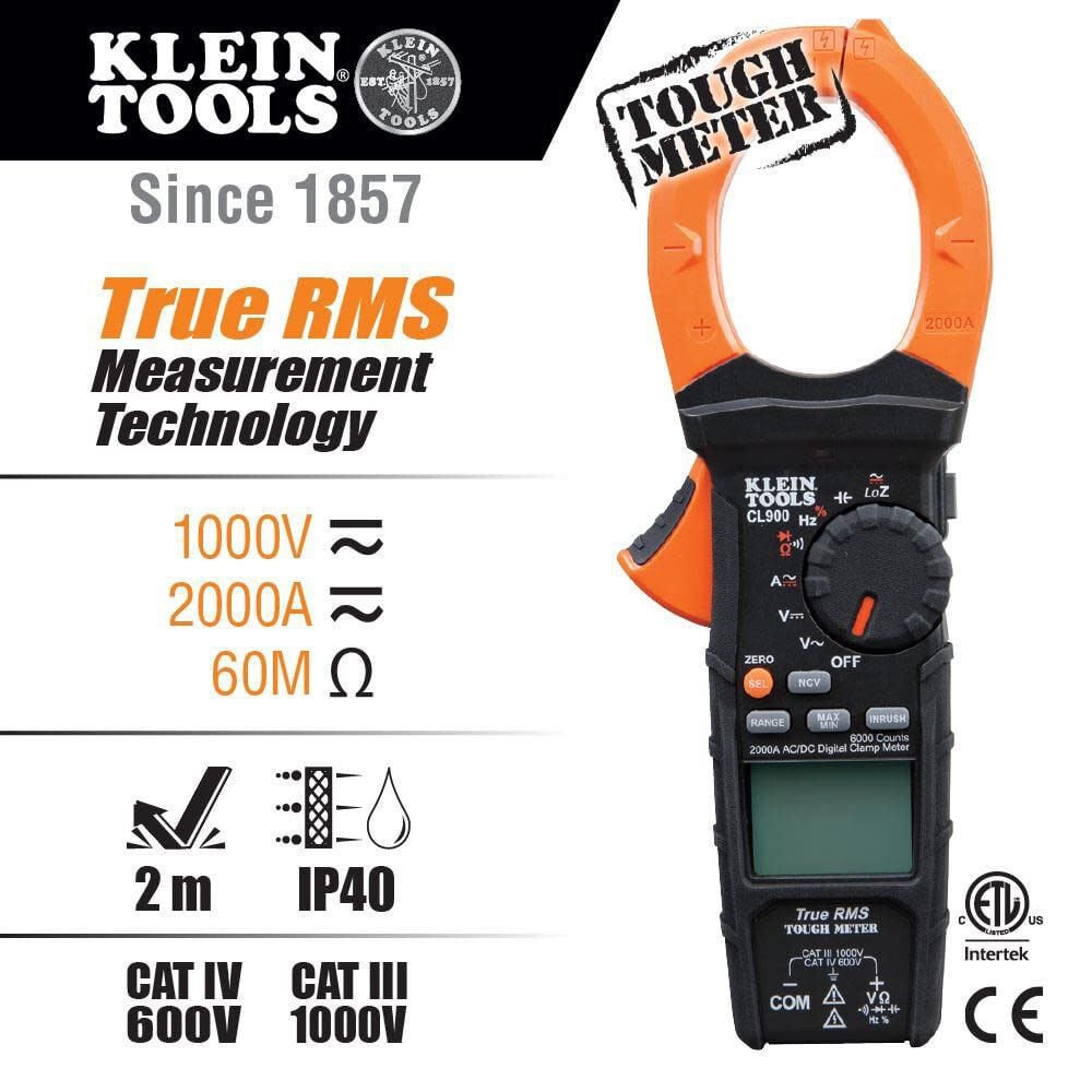 2000A Digital Clamp Meter CL900