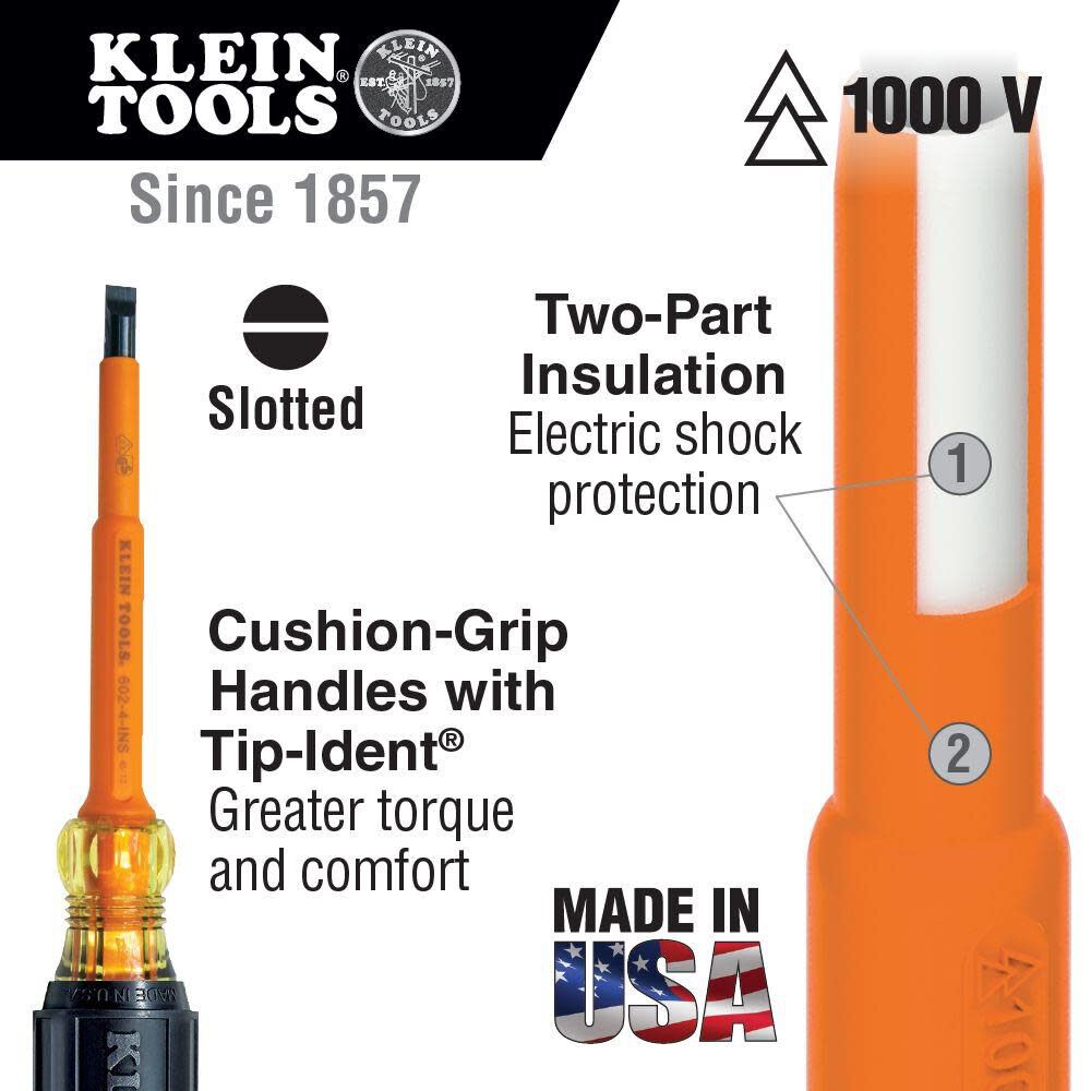 2pc 4In Insulated Screwdriver Set 33532INS