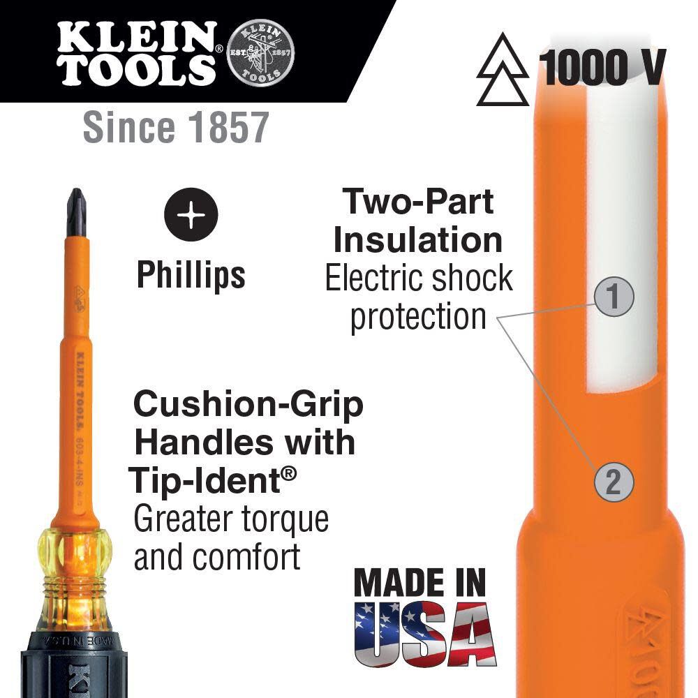 2pc 4In Insulated Screwdriver Set 33532INS