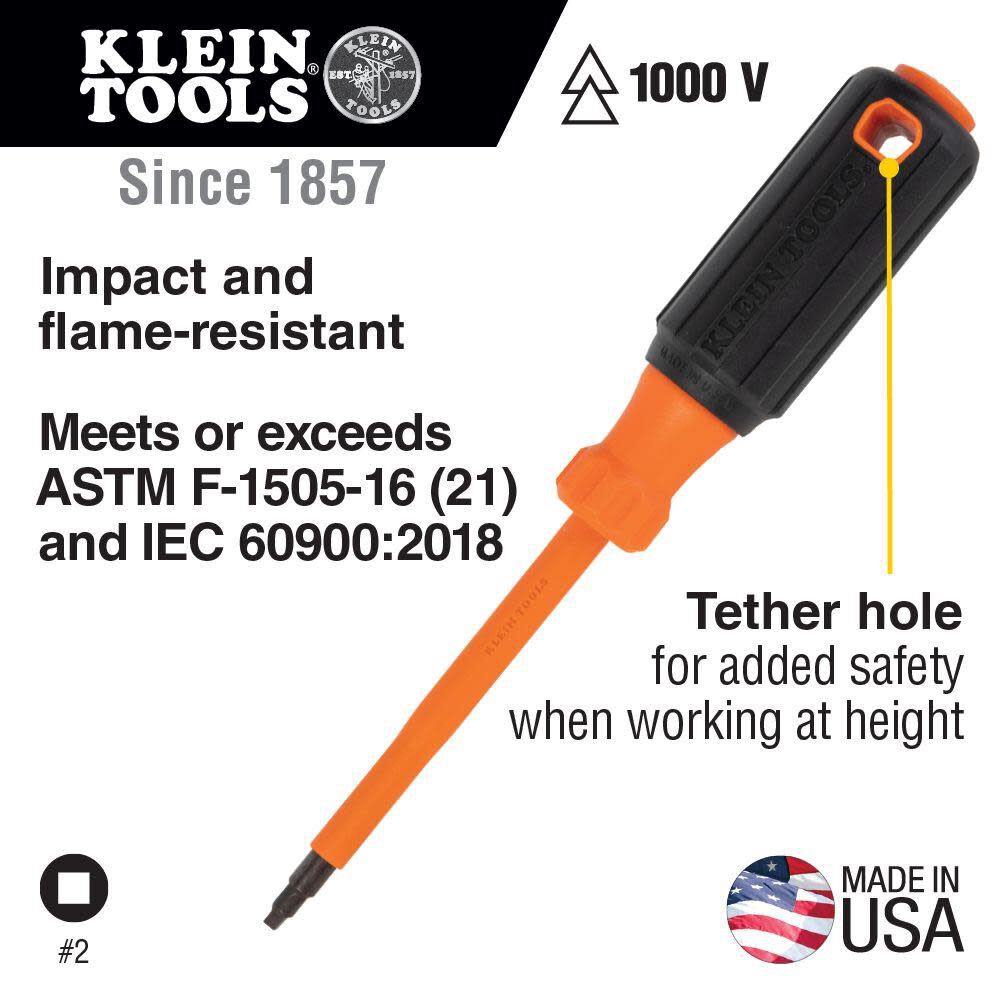 Bi-material Handle Square Head Screwdriver 6844INS