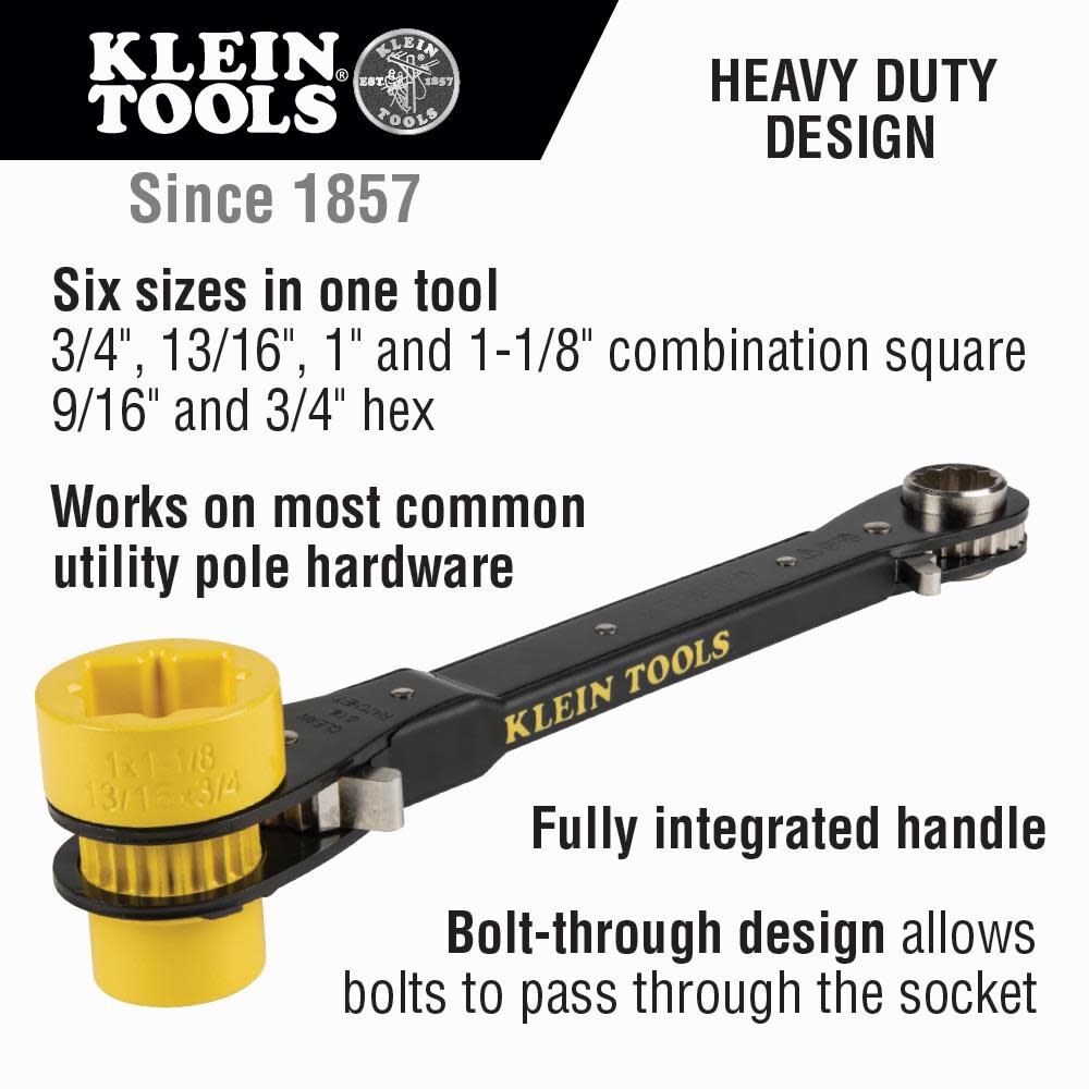 5-in-1 Lineman's Wrench Heavy Duty KT155HD