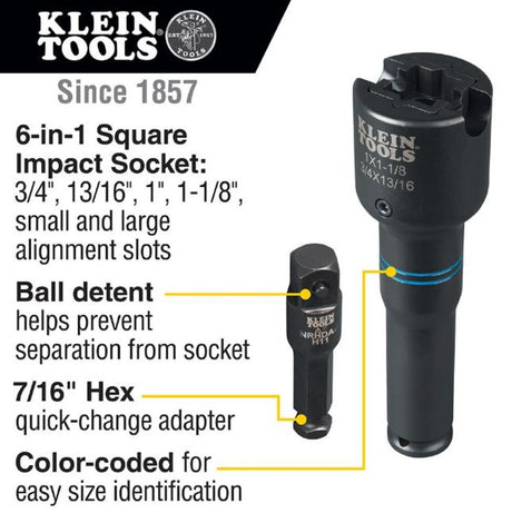 6-in-1 Square Impact Socket NRHD4