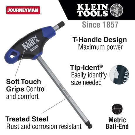 6in Metric Ball End T-Handles 8 Pc JTH68MB