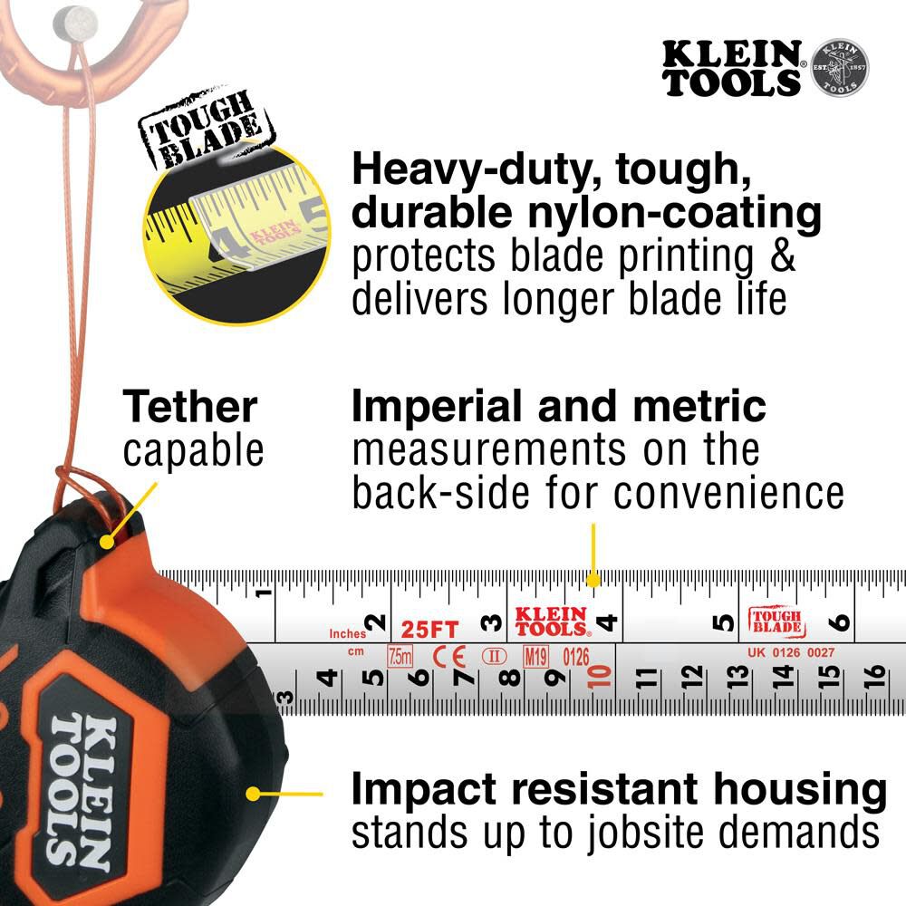 7.5 m Double Hook Tape Measure 9375