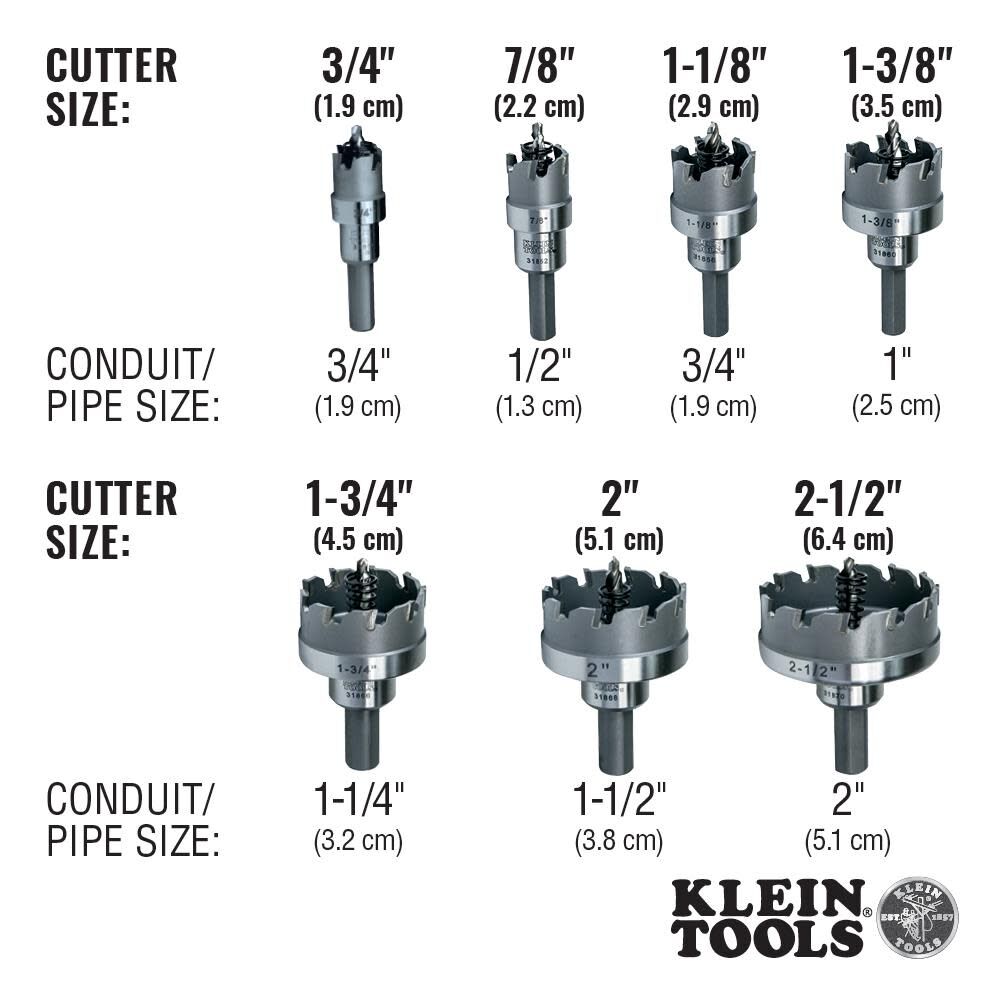 7/8in Carbide Hole Cutter 31852