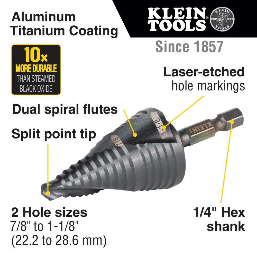 1/4-in 2-Step Drill Bit (7/8-in to 1-1/8-in) QRST11