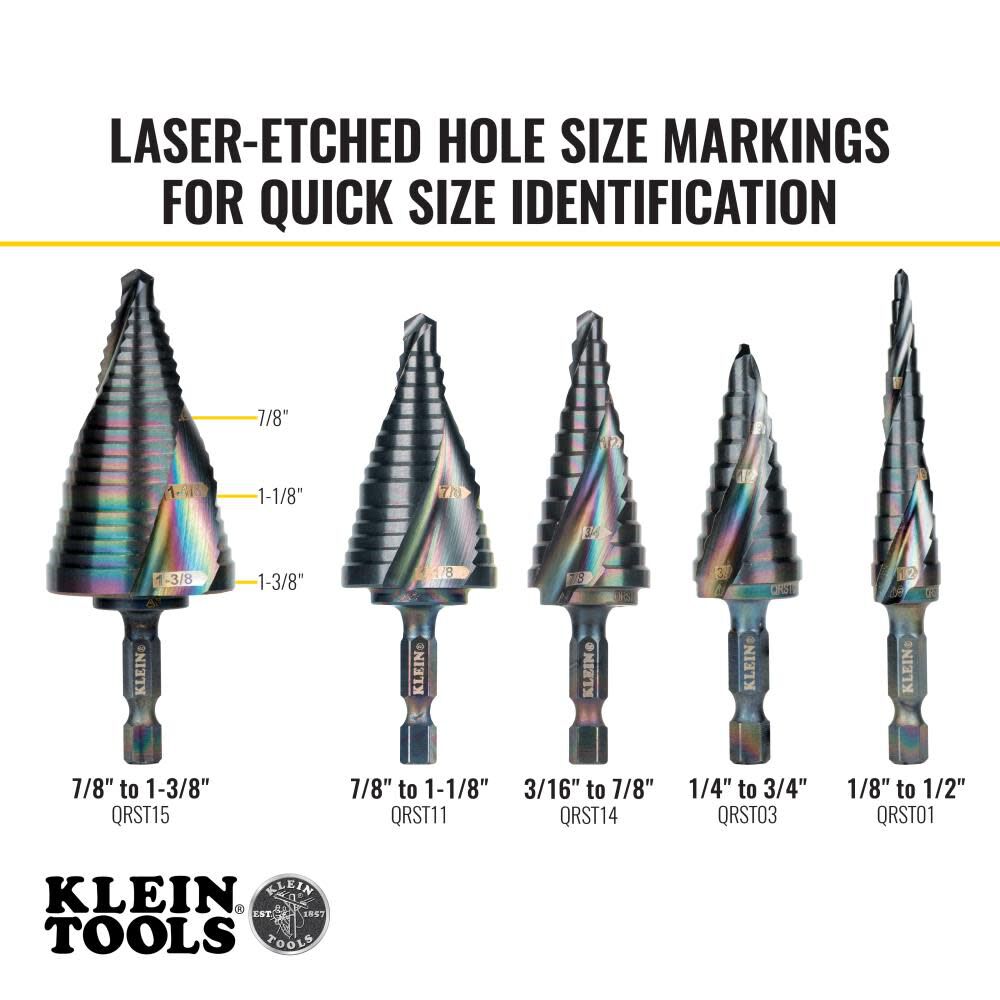 1/4-in 3-Step Drill Bit (7/8-in to 1-3/8-in) QRST15