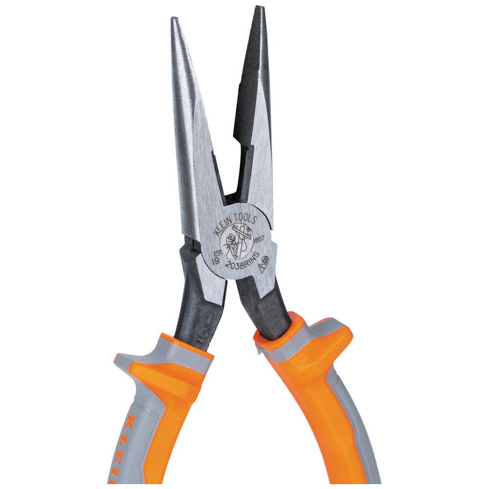 8-in Insulated Needle Nose Pliers with Wire Cutter 2038RINS