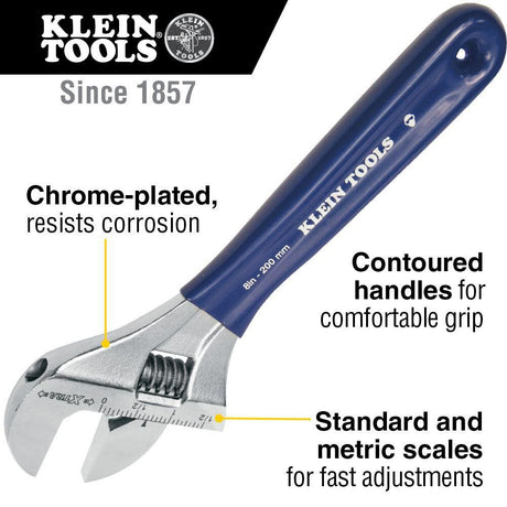 8In Wide Jaw Adjustable Wrench D5098