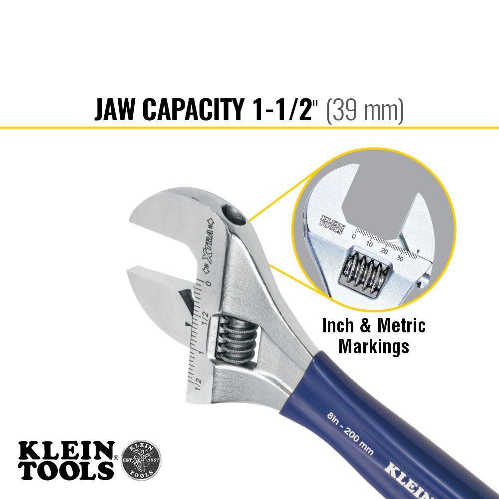 8In Wide Jaw Adjustable Wrench D5098