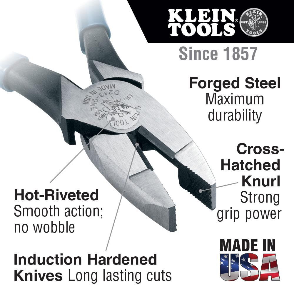 9-1/4 In. High Leverage Side Cutting Pliers 213-9NE