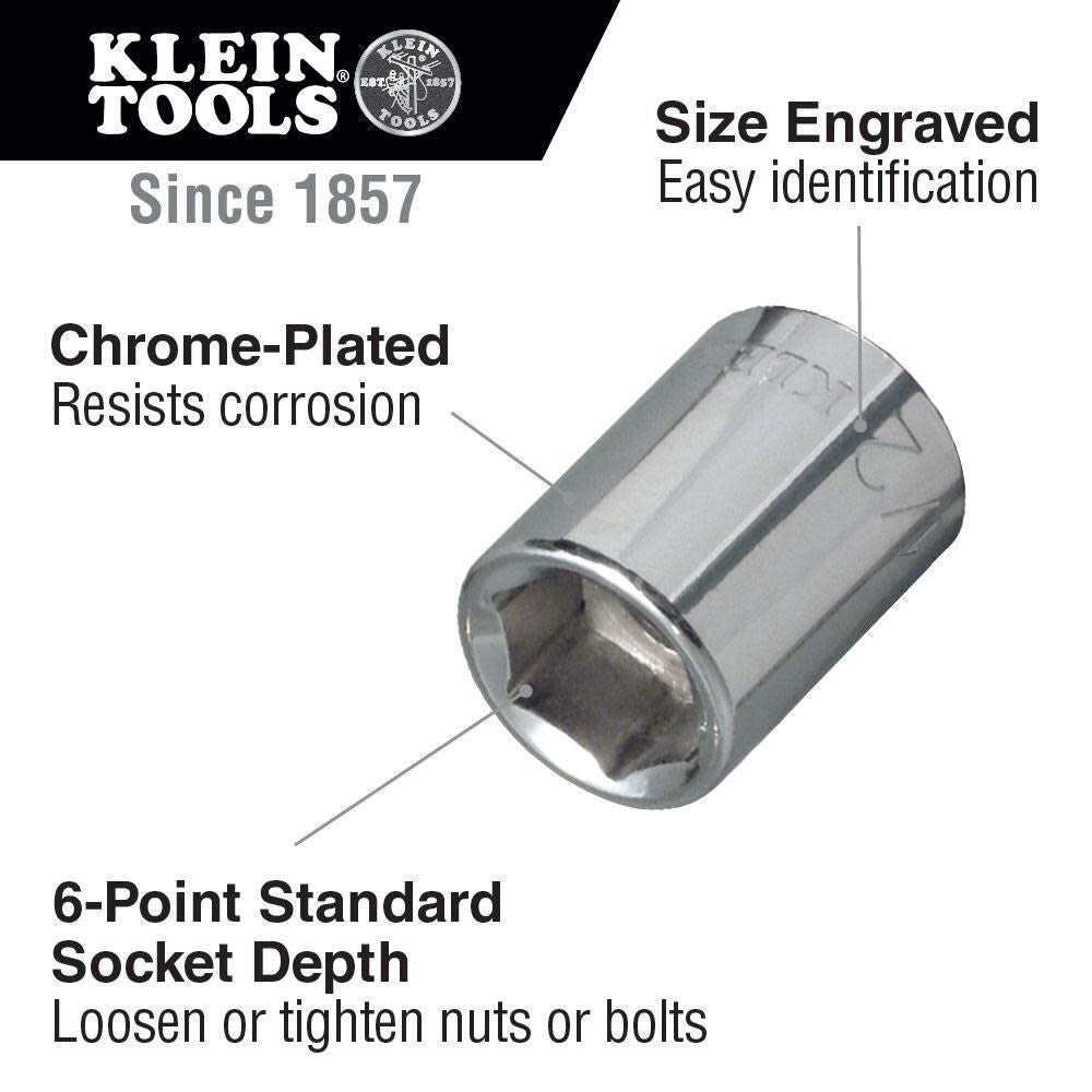 9/16in Std 6 Point Socket 3/8in Drive 65703