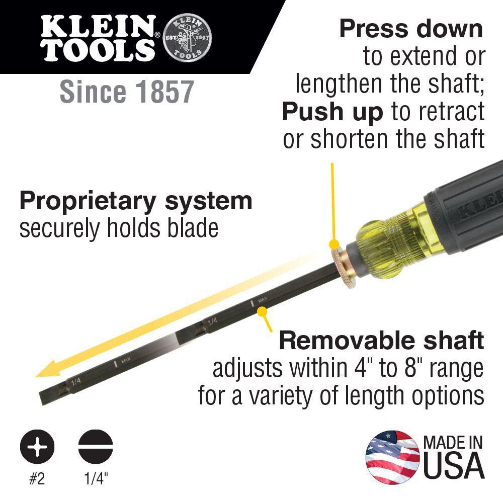 Adjustable Screwdriver #2 Phillips & 1/4inch Slotted 32751