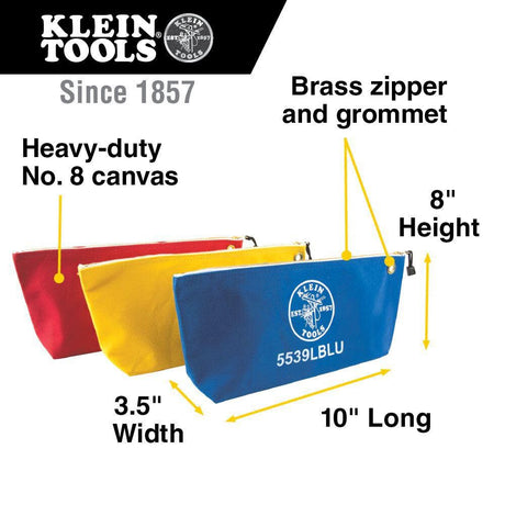 Assorted Canvas Zipper Bags 3-pack 5539CPAK