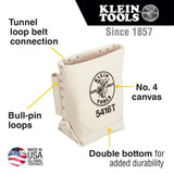 Bull and Bolt Bag, Tunnel Loop Canvas General Construction Tool Pouch 5416T