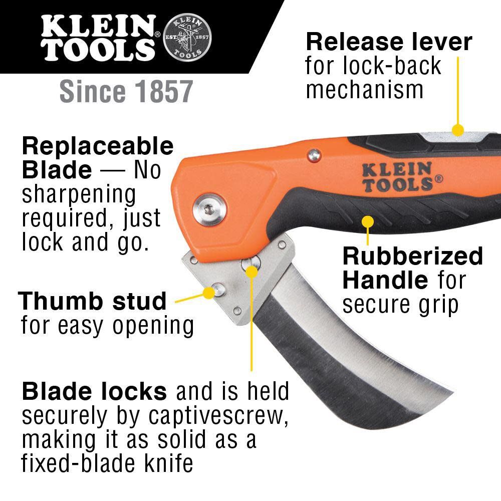 Cable Skinning w/Replaceable Blade 3/4-in 1-Blade Folding Utility Knife 44218