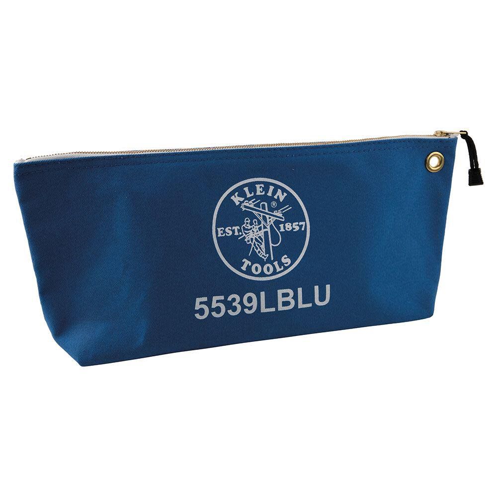 Canvas Tool Bag with Zipper Blue 5539LBLU