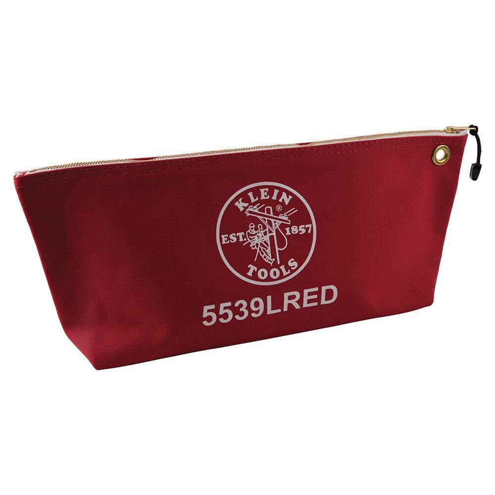 Canvas Tool Bag with Zipper Red 5539LRED